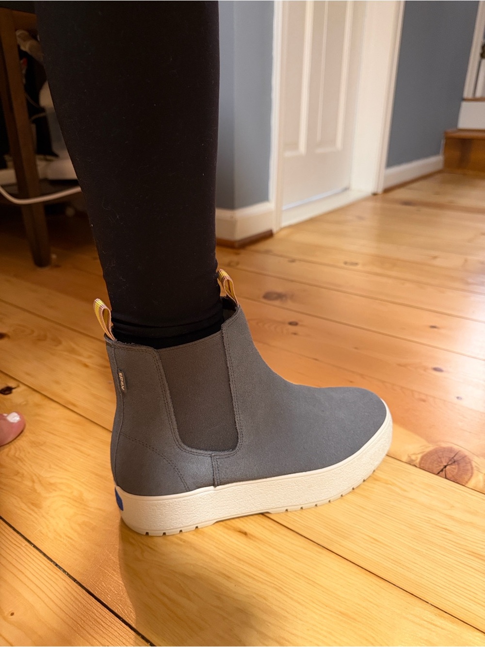 NWOT! Keds Platform Chelsea Lug Boots Gray Suede